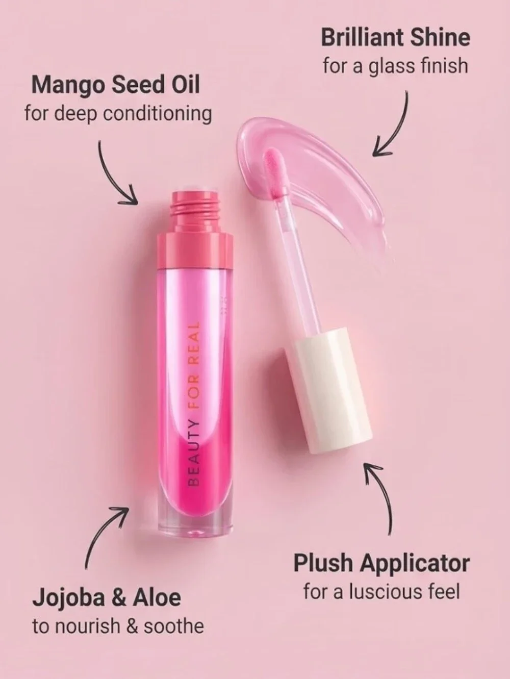 Beauty For Real Lip Revival Hi-Shine, Hydrating Lip Oil Color: Shining Star
